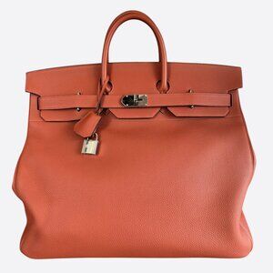 Hermes Red Togo HAC Birkin 50